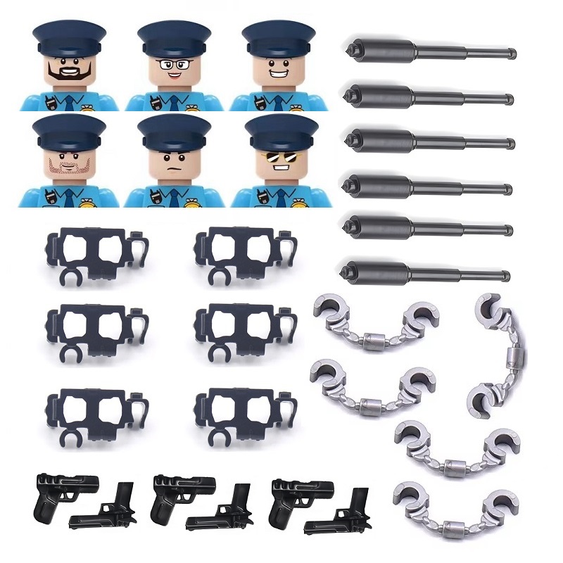 Lego Set Creator - 6 STUKS/SET Amerikaanse stads politie handboeien
