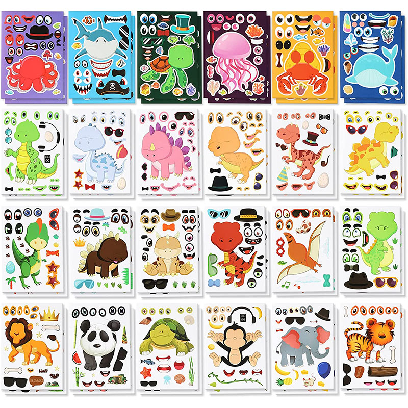 12/24 vellen Make a Face Stick - Zoo Party Games recensie en prijs